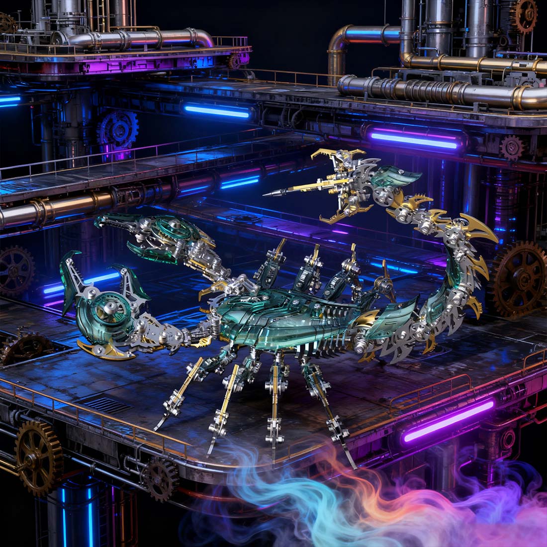 Large Mechanical 3D Metal War Scorpion Model Kit for Adults 1073PCS - stirlingkit