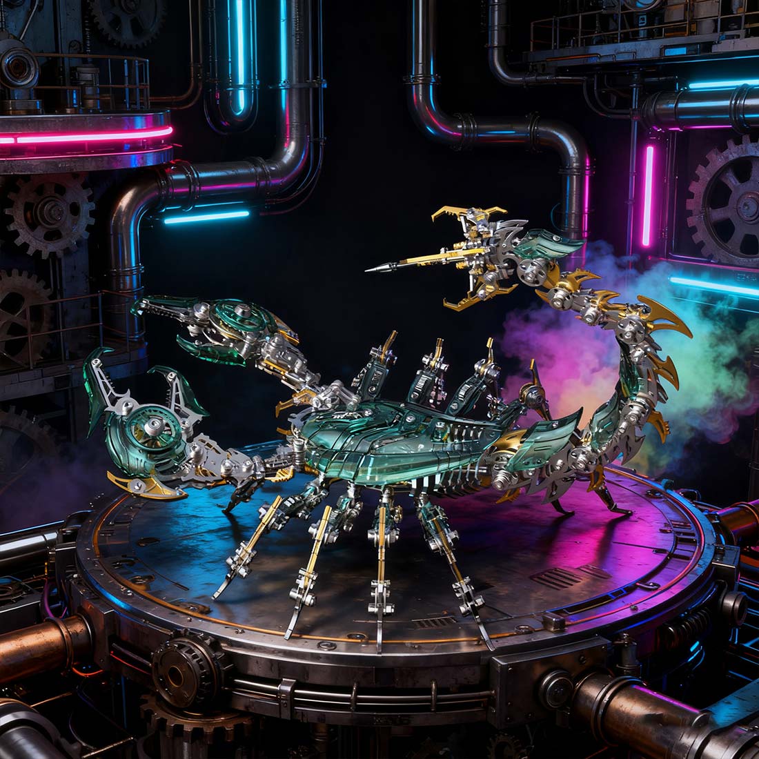 Large Mechanical 3D Metal War Scorpion Model Kit for Adults 1073PCS - stirlingkit