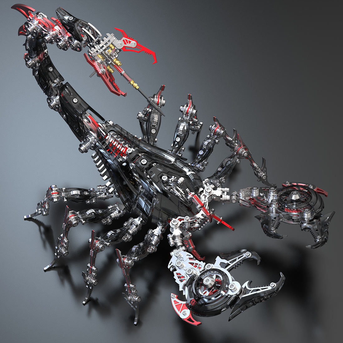 Large Mechanical 3D Metal War Scorpion Model Kit for Adults 1073PCS - stirlingkit