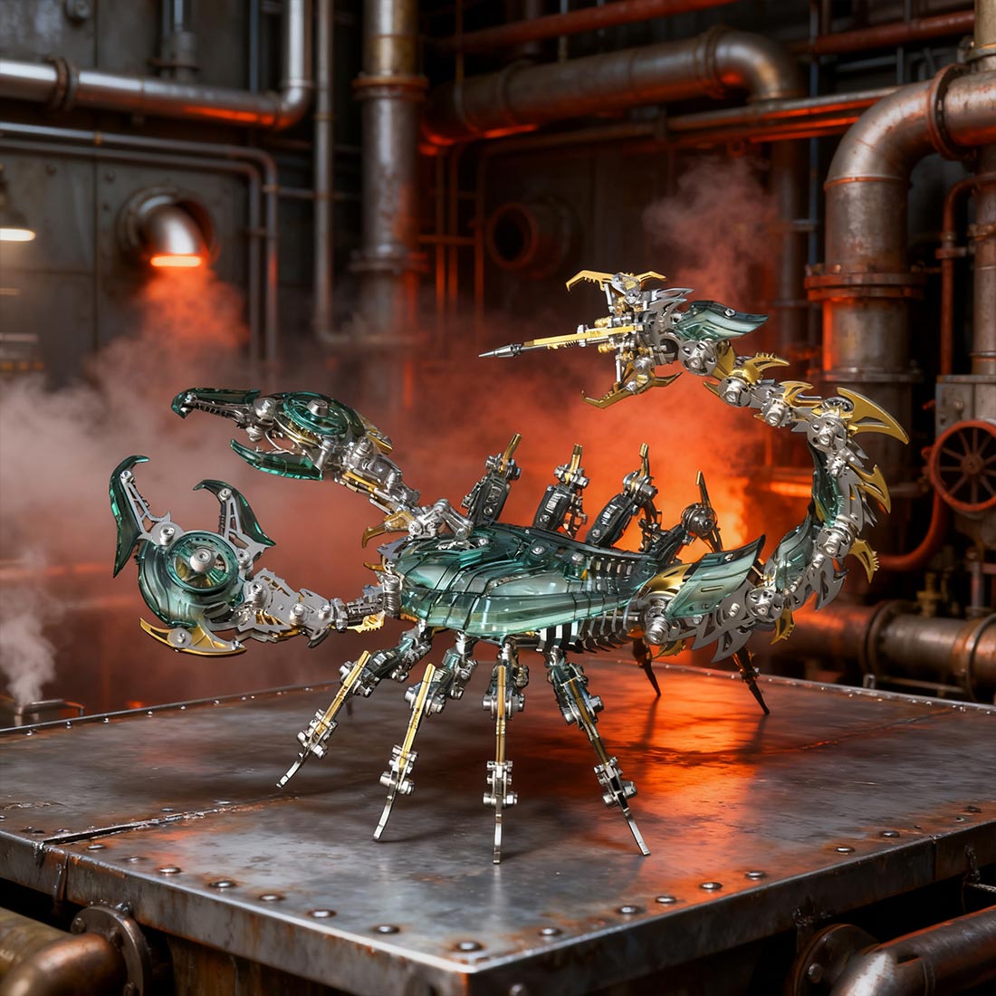 Large Mechanical 3D Metal War Scorpion Model Kit for Adults 1073PCS - stirlingkit