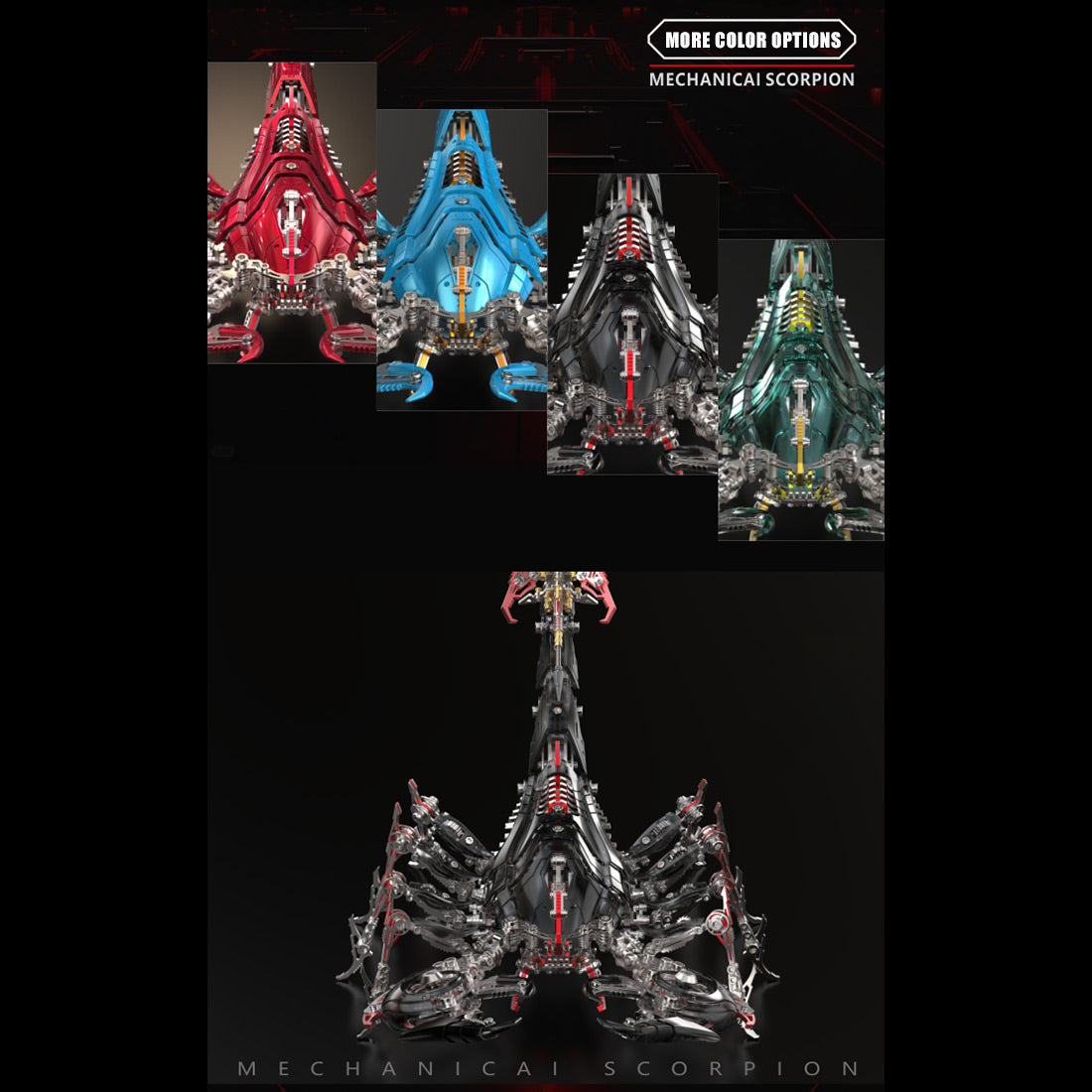 Large Mechanical 3D Metal War Scorpion Model Kit for Adults 1073PCS - stirlingkit