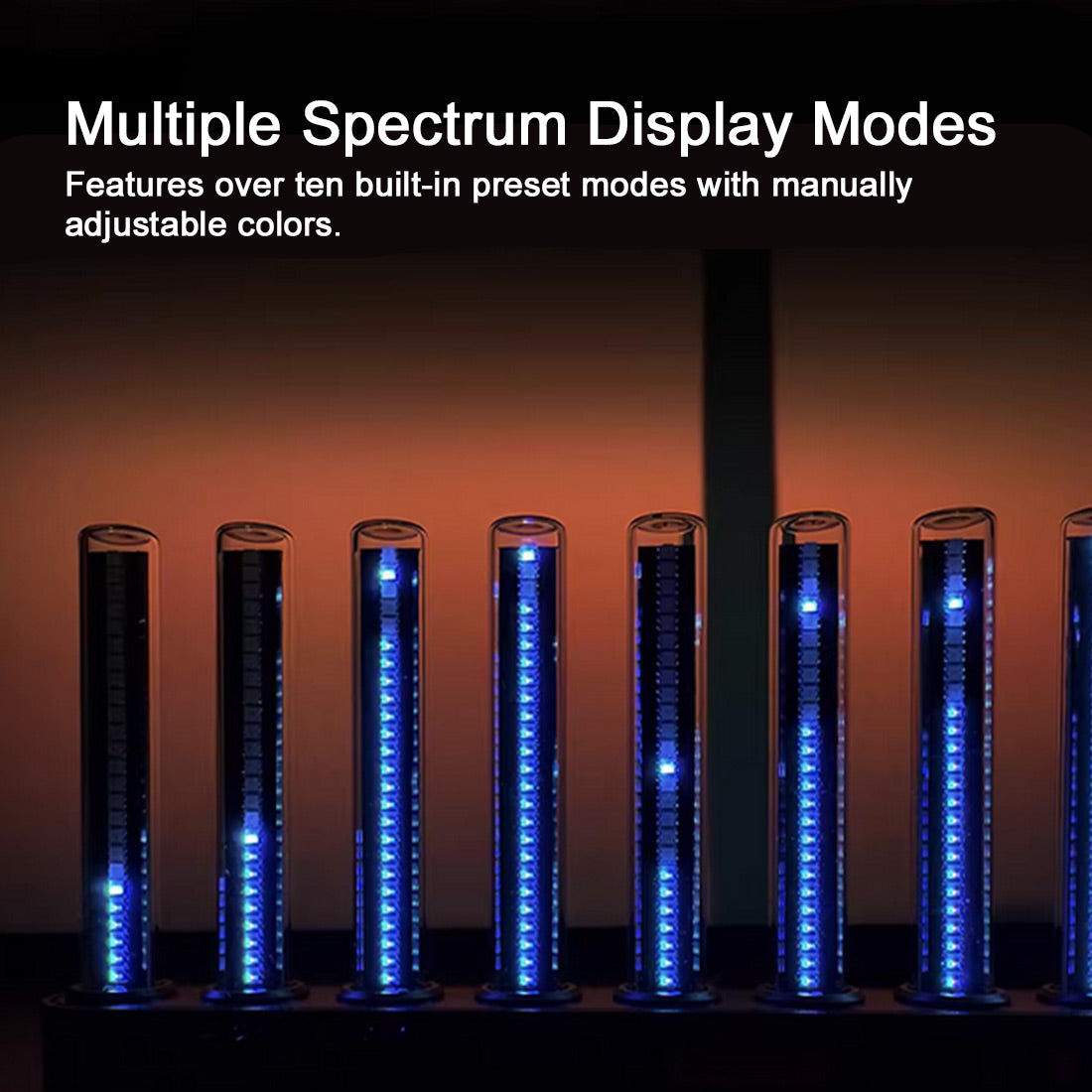 LED Spectrum Analyzer Music Light Gaming Room Desk Toy - stirlingkit