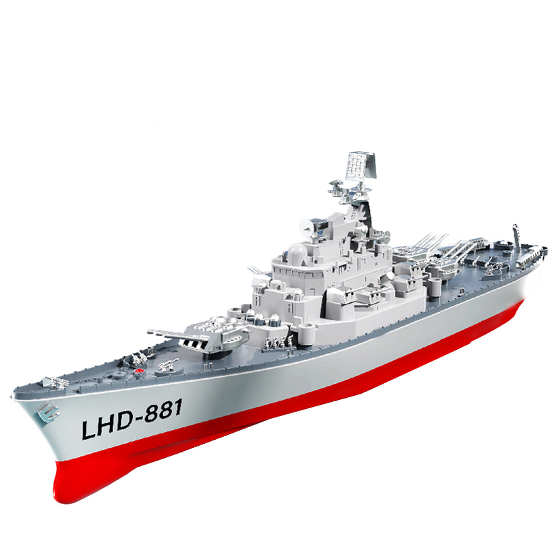 LHD-881 RC Boat 1/390 2.4G RC Electric High-Frequency Twin-Engine Battleship Model - stirlingkit