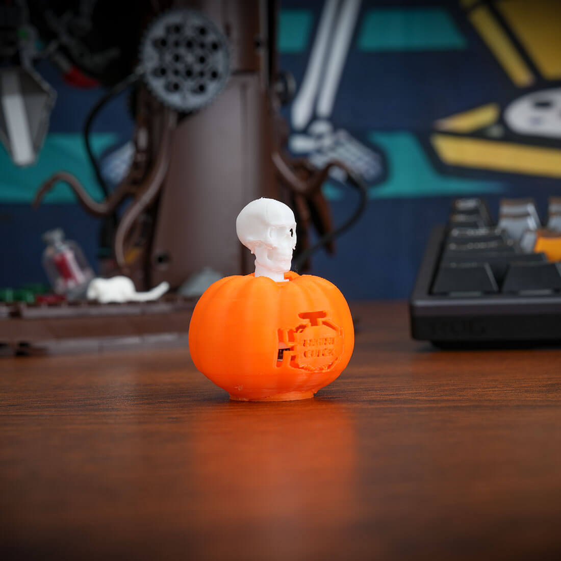 Luminous Skull Pumpkin Engine Check Halloween Gadget Gift for Car Lovers