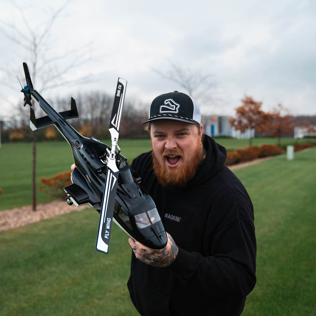 FLYWING FW450L Big Airwolf GPSRC Helicopter 2.4G RC 6CH  450-Class Electric Airplane Model - stirlingkit