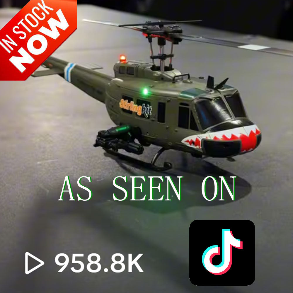 RC ERA C032 UH-1 Huey RTF 2.4G 6CH Flybarless 1/48 RC Helicopter Model for Beginner - stirlingkit