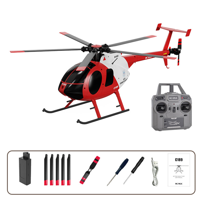 MD500 C189 Little Bird Aircraft Model 1/28 2.4G 4CH Single-Rotor RC Helicopter Model - RTF Version - stirlingkit