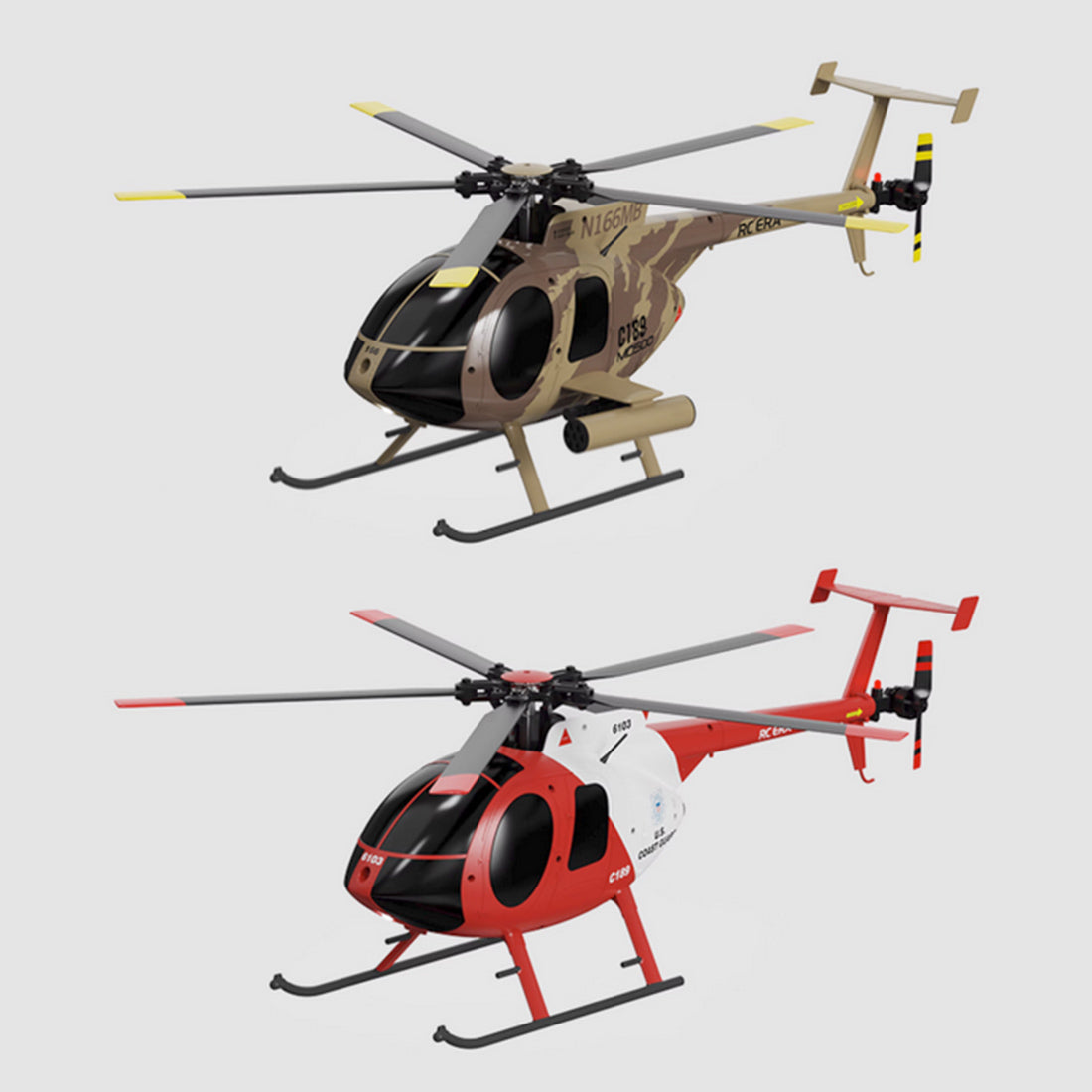 MD500 C189 Little Bird Aircraft Model 1/28 2.4G 4CH Single-Rotor RC Helicopter Model - RTF Version - stirlingkit
