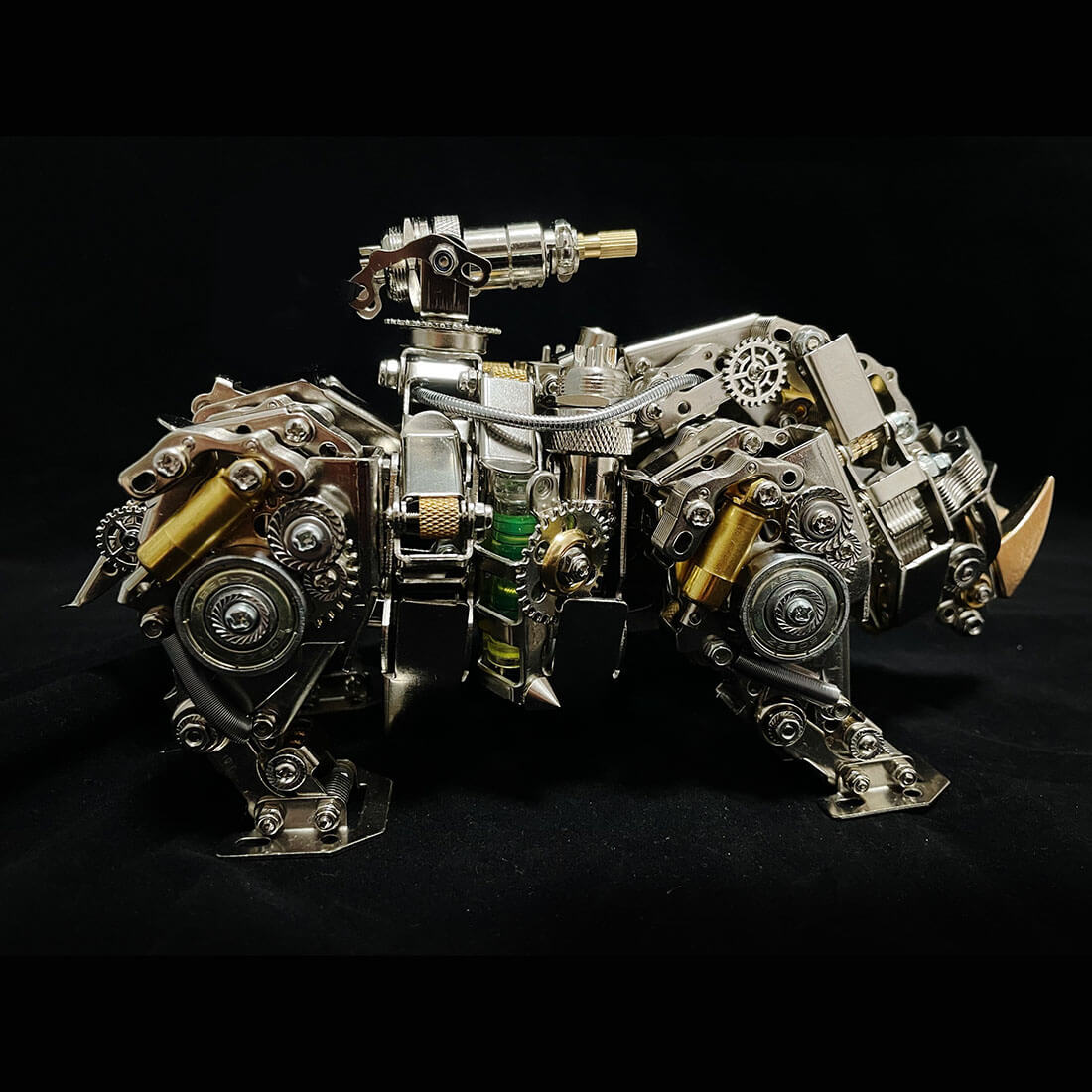 Mechanical 3D DIY Metal Rhino Puzzle Assembly Model 700+PCS - stirlingkit