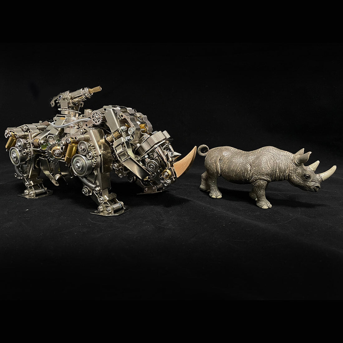 Mechanical 3D DIY Metal Rhino Puzzle Assembly Model 700+PCS - stirlingkit