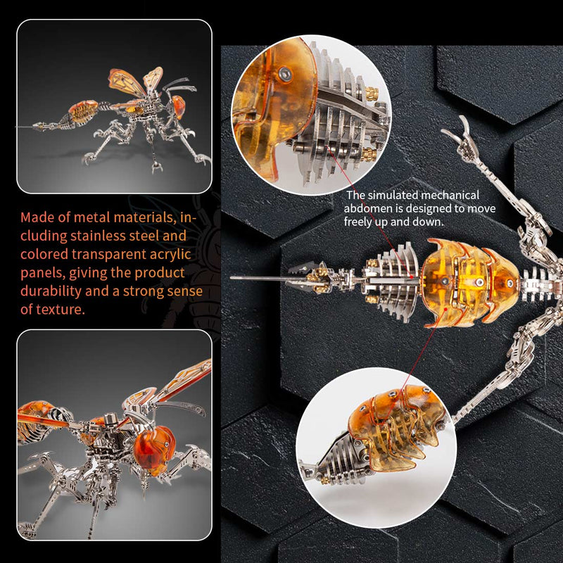 Mechanical Insects Combo: Wasp and Ant Metal Puzzle Kits - stirlingkit