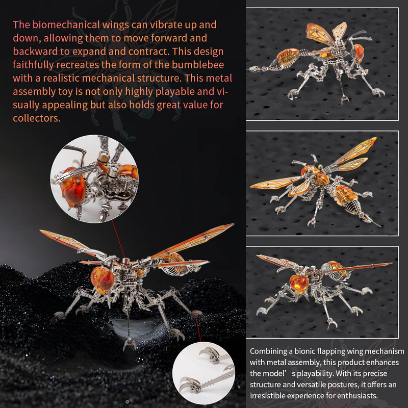 Mechanical Insects Combo: Wasp and Ant Metal Puzzle Kits - stirlingkit