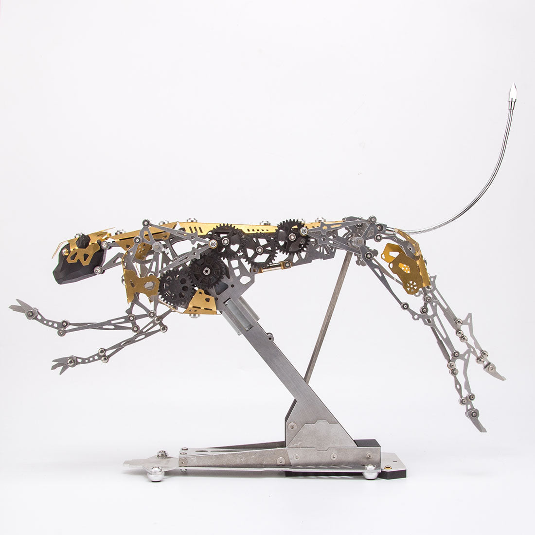 Mechanical Kinetic Running Leopard 3D Metal Model DIY Kit 398PCS - stirlingkit
