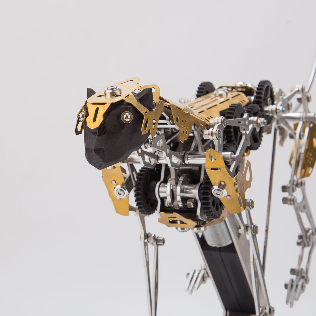 Mechanical Kinetic Running Leopard 3D Metal Model DIY Kit 398PCS