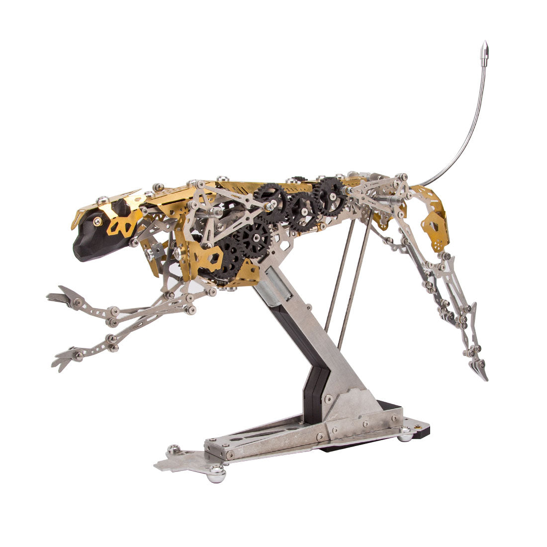 Mechanical Kinetic Running Leopard 3D Metal Model DIY Kit 398PCS