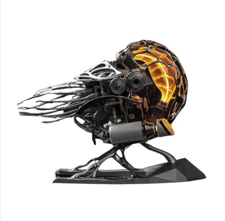 Mechanical Nautilus 3D Metal Model Building Kits with LED Light for Home Decor - stirlingkit
