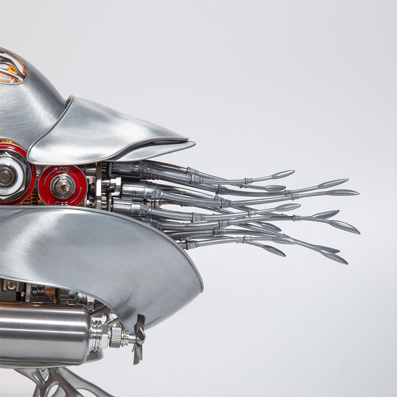 Mechanical Nautilus 3D Metal Model Building Kits with LED Light for Home Decor - stirlingkit