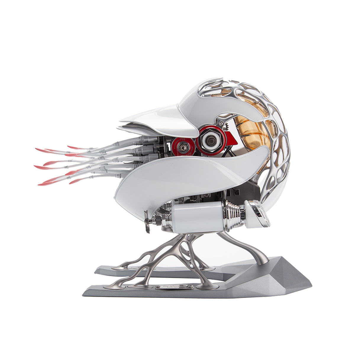 Mechanical Nautilus 3D Metal Model Building Kits with LED Light for Home Decor - stirlingkit