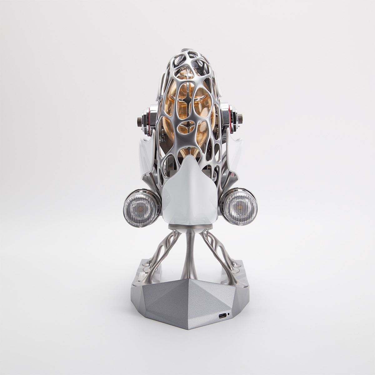 Mechanical Nautilus 3D Metal Model Building Kits with LED Light for Home Decor - stirlingkit