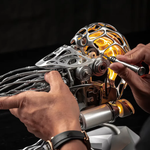 Mechanical Nautilus 3D Metal Model Building Kits with LED Light for Home Decor - stirlingkit