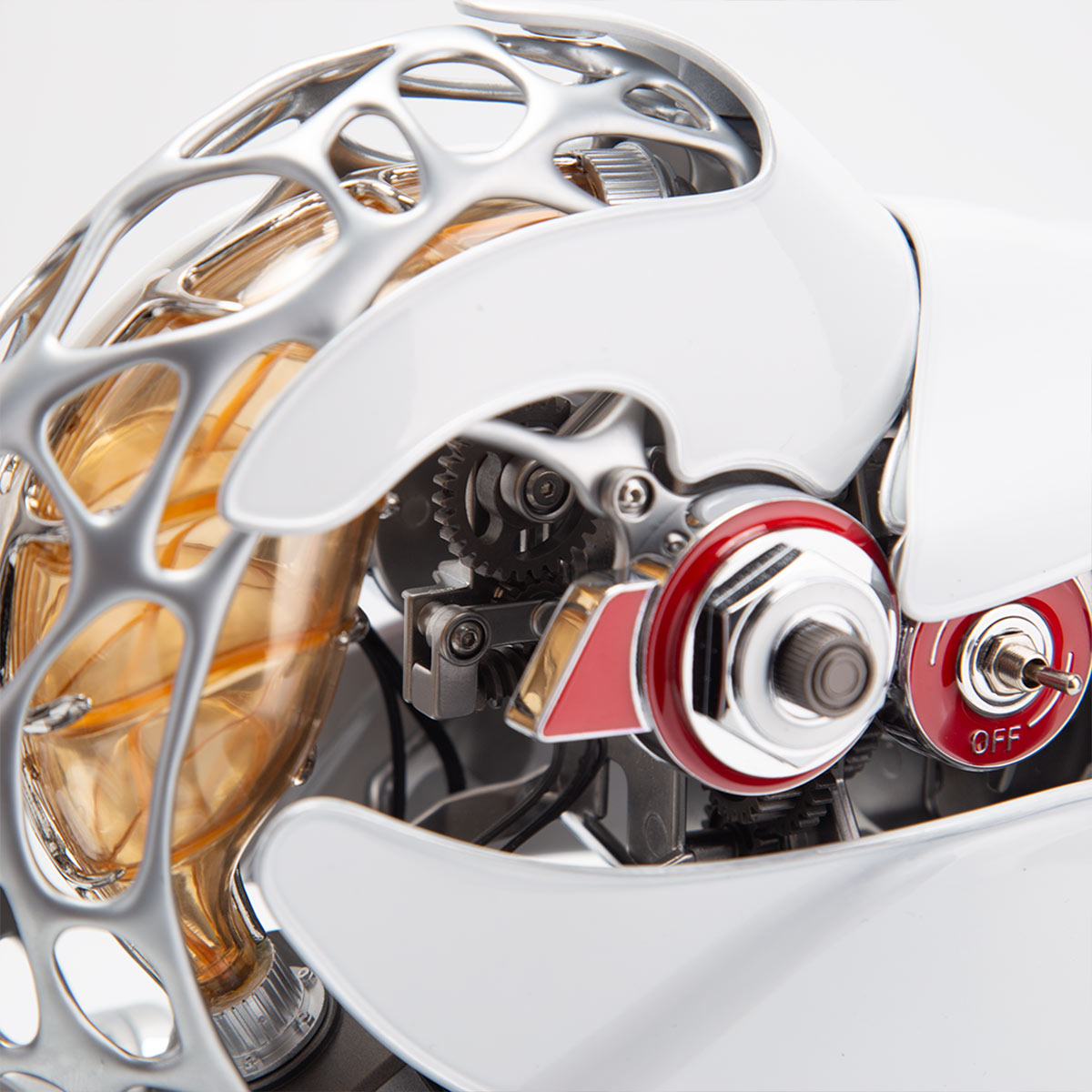Mechanical Nautilus 3D Metal Model Building Kits with LED Light for Home Decor - stirlingkit