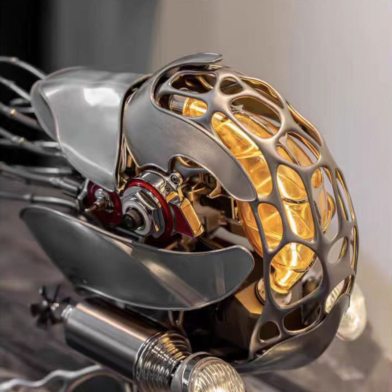 Mechanical Nautilus 3D Metal Model Building Kits with LED Light for Home Decor - stirlingkit