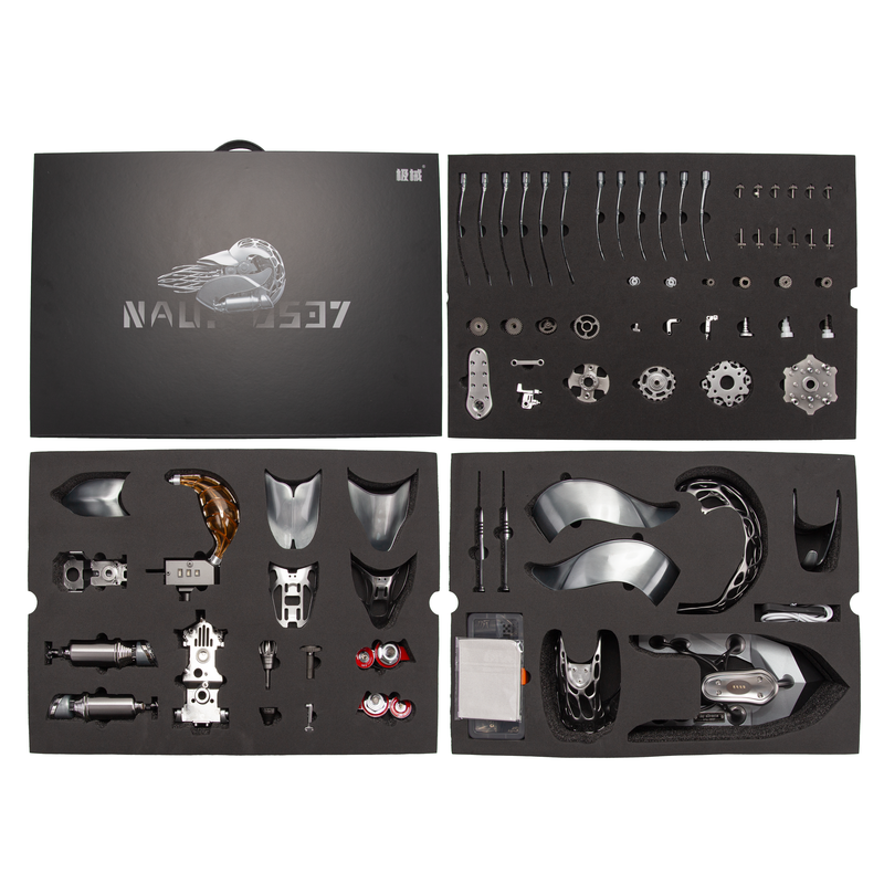 Mechanical Nautilus 3D Metal Model Building Kits with LED Light for Home Decor - stirlingkit