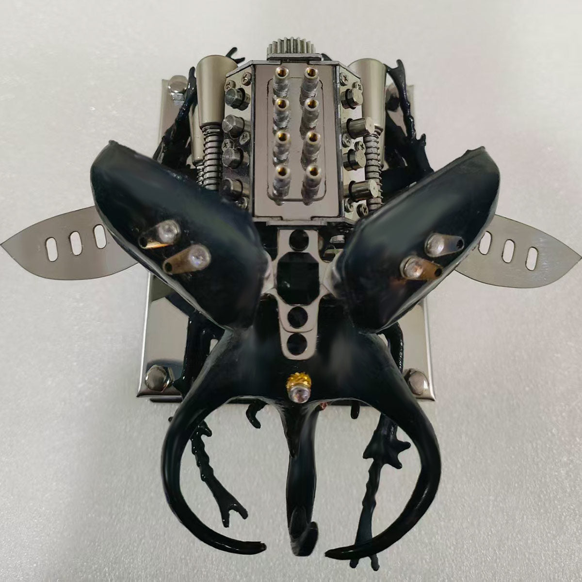 Mechanical Rhino Beetle Metal V8 Engine Model That Runs - stirlingkit