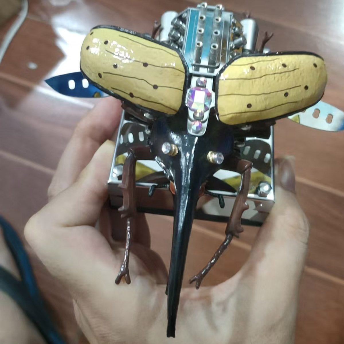 Mechanical Rhino Beetle Metal V8 Engine Model That Runs - stirlingkit