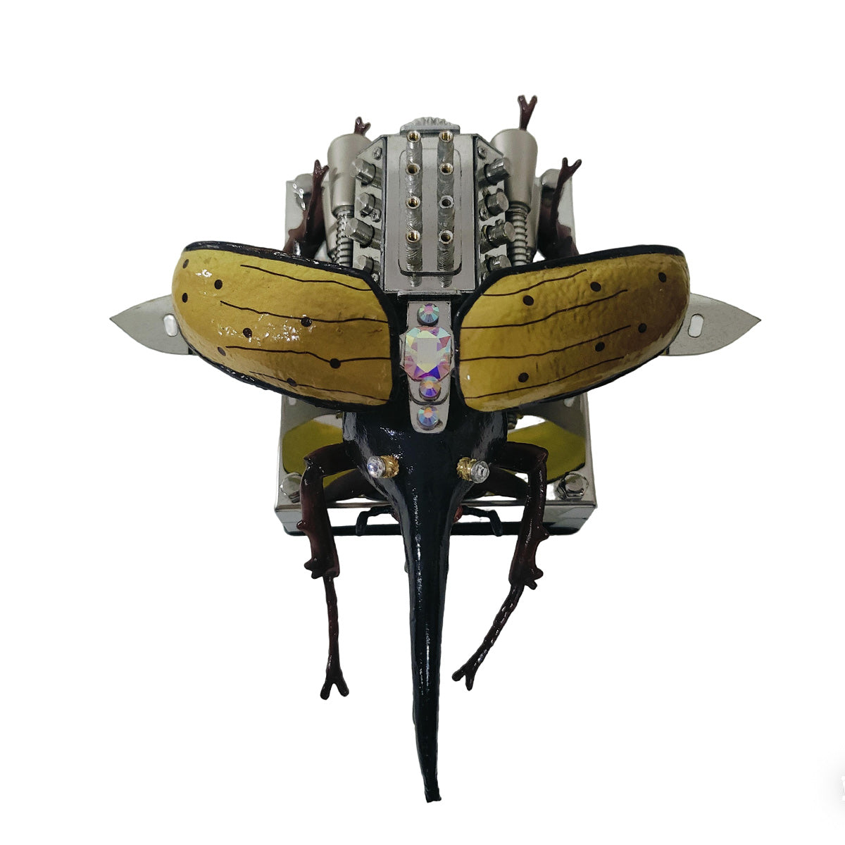 Mechanical Rhino Beetle Metal V8 Engine Model That Runs - stirlingkit