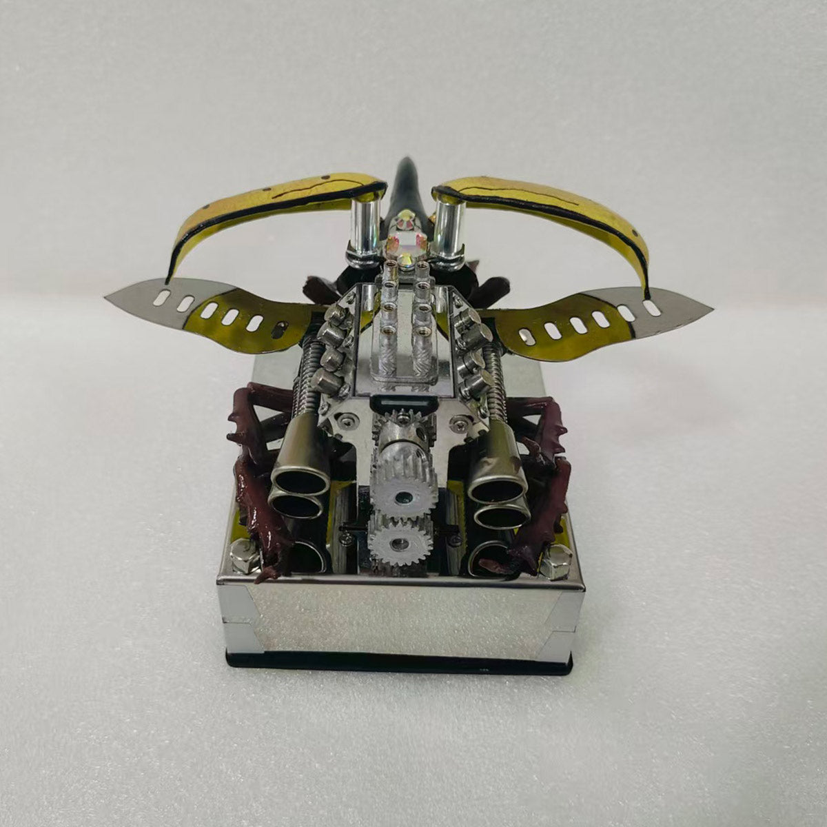 Mechanical Rhino Beetle Metal V8 Engine Model That Runs - stirlingkit
