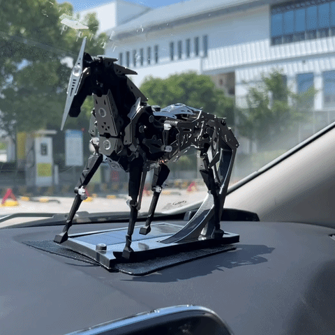 Mechanical Running Horse Metal Model Kits 165PCS Car Dashboard Ornament - stirlingkit