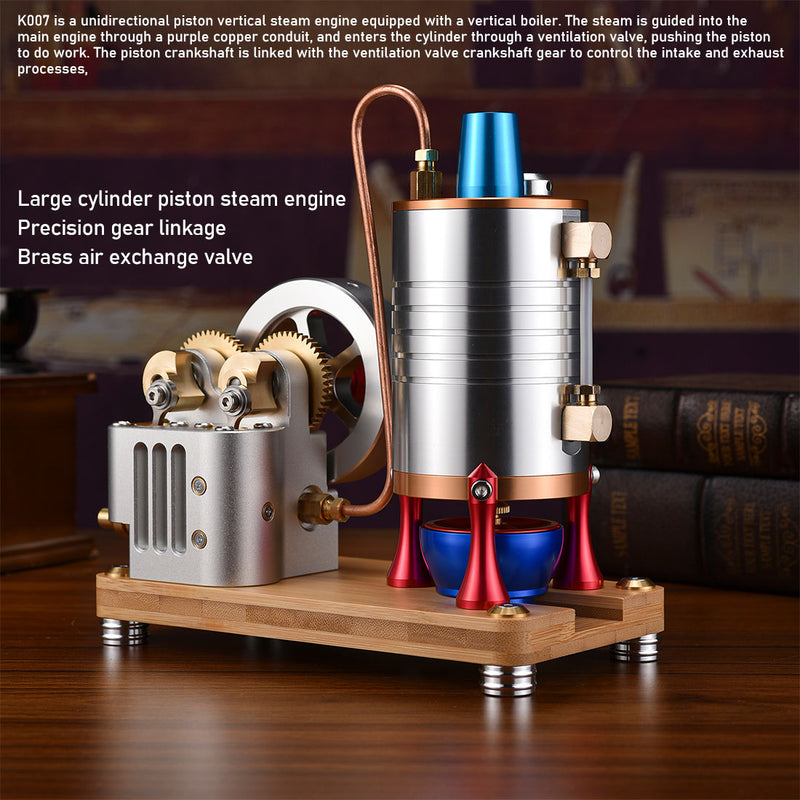 Metal Twin-Cylinder Steam Engine Model with Dynamic Balanced Crankshaft RTR - stirlingkit