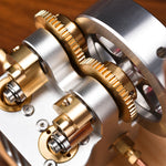 Metal Twin-Cylinder Steam Engine Model with Dynamic Balanced Crankshaft RTR - stirlingkit