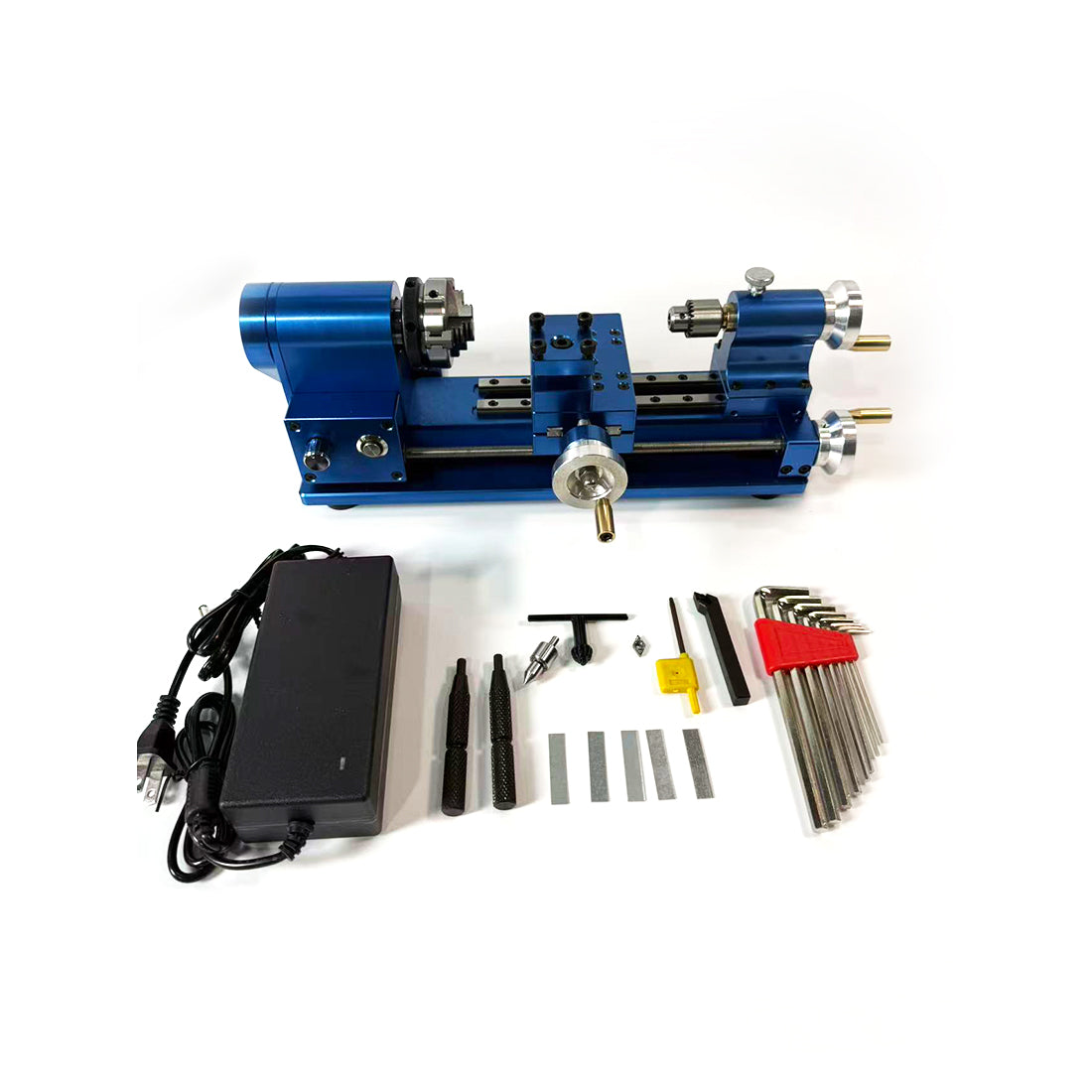 Mini DIY Alloy Lathe for Desktop – Multi-Purpose, Includes Tools for Model Engine Tool - stirlingkit
