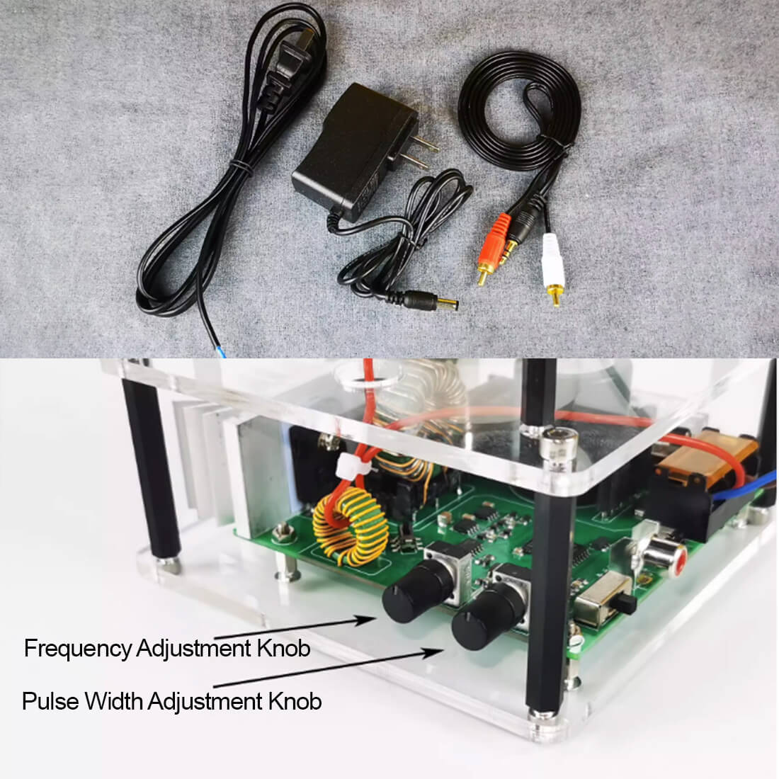 Mini Music Tesla Coil with Arc Experimental Science Toy 60Hz - stirlingkit