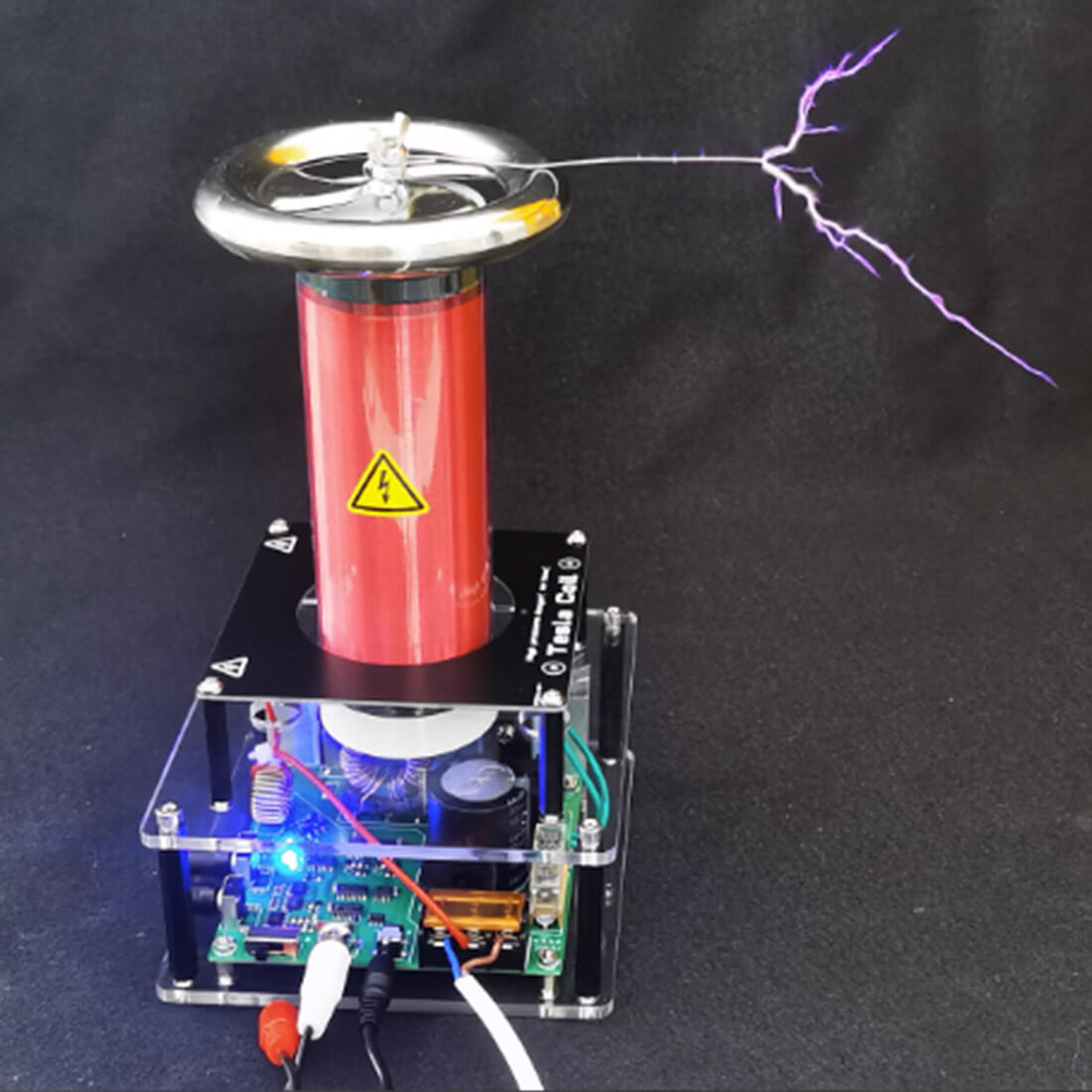 Mini Music Tesla Coil with Arc Experimental Science Toy 60Hz - stirlingkit
