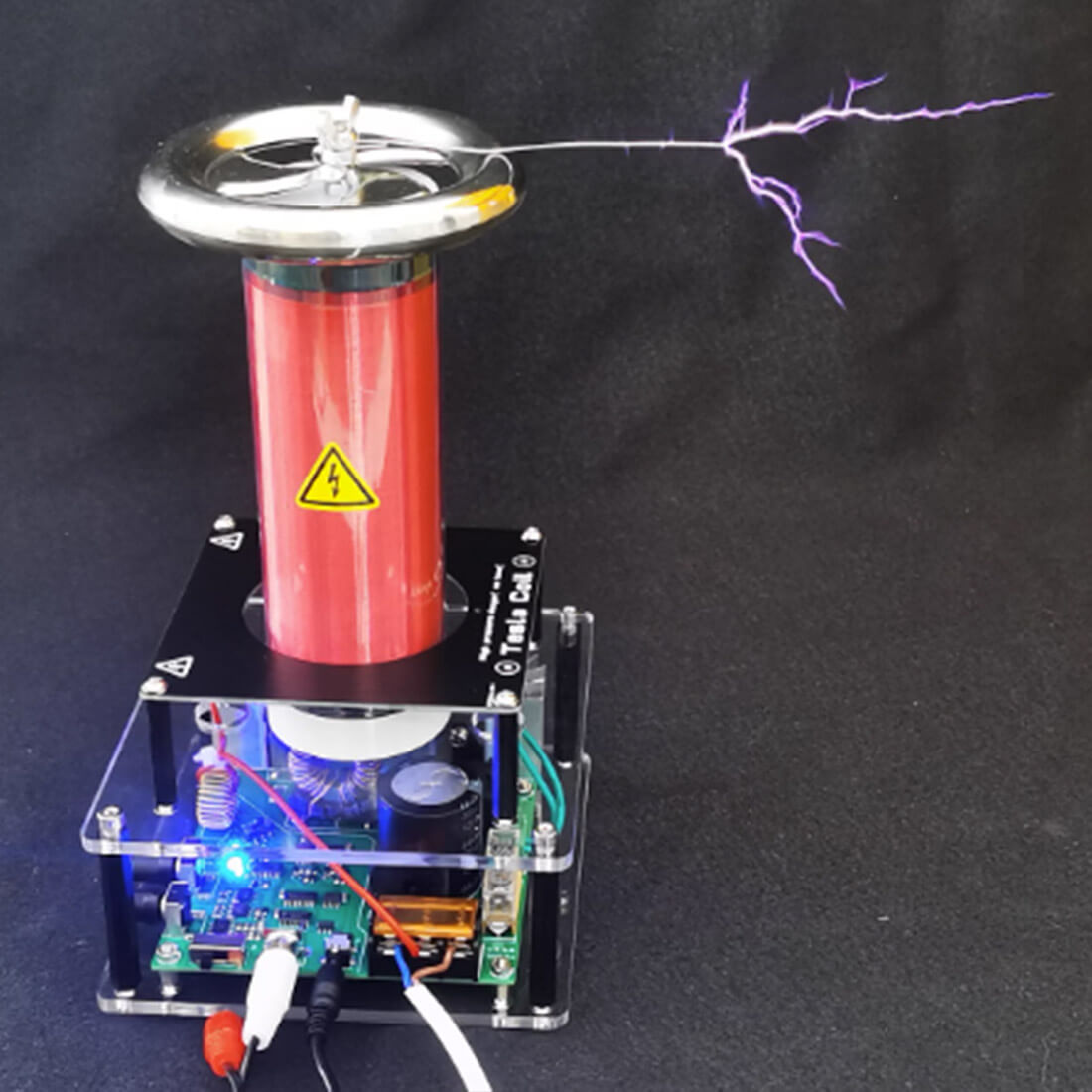 Mini Music Tesla Coil with Arc Experimental Science Toy 60Hz - stirlingkit