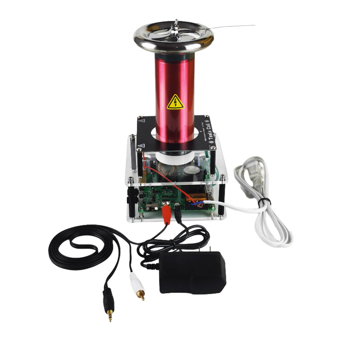Mini Music Tesla Coil with Arc Experimental Science Toy 60Hz - stirlingkit