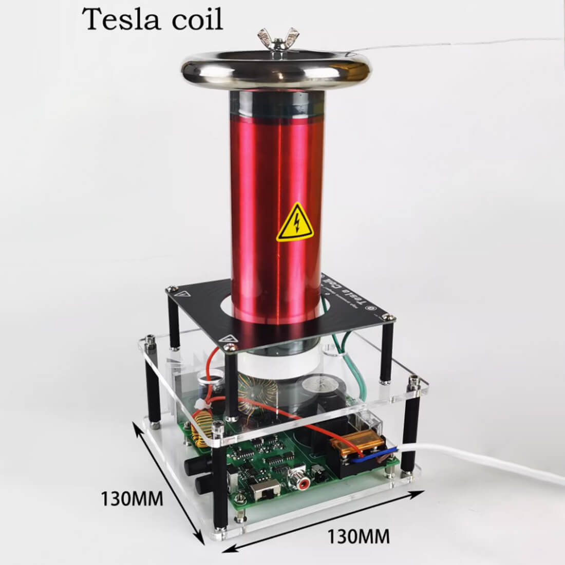Mini Music Tesla Coil with Arc Experimental Science Toy 60Hz - stirlingkit