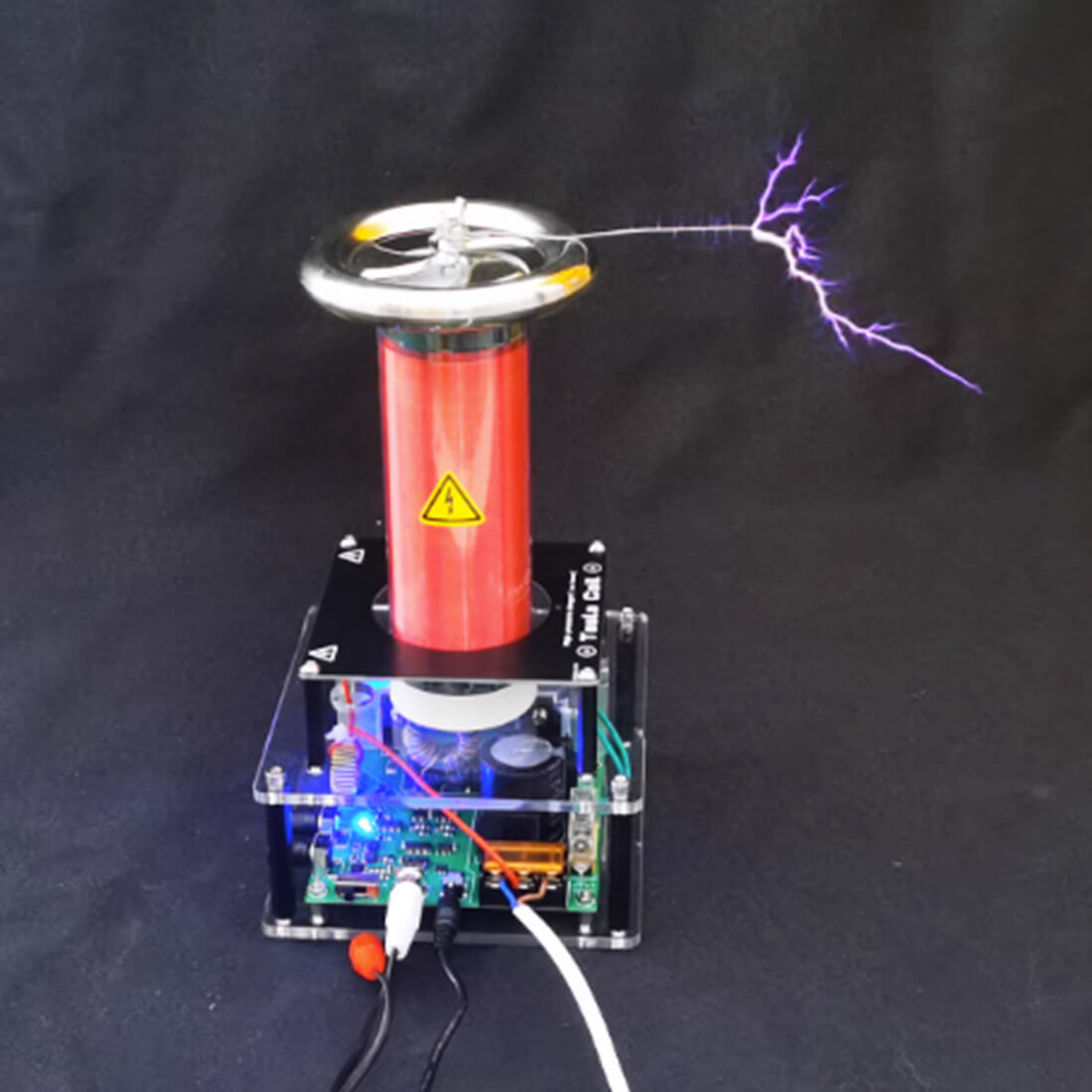 Mini Music Tesla Coil with Arc Experimental Science Toy 60Hz - stirlingkit