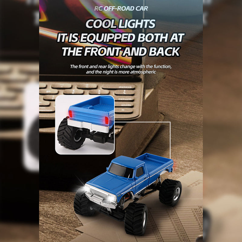 Mini RC Monster Truck F150 2.4G 4WD Full Proportional Desktop Off-Road Bigfoot 4X4 RC Car Crawler Model RTR 1/36 - stirlingkit