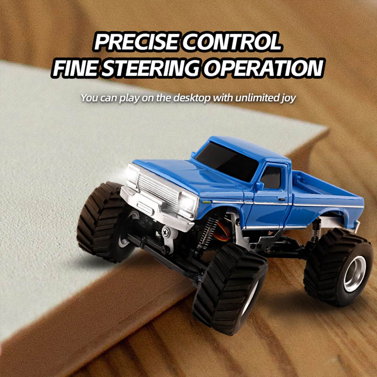 Mini RC Monster Truck F150 2.4G 4WD Full Proportional Desktop Off-Road Bigfoot 4X4 RC Car Crawler Model RTR 1/36 - stirlingkit