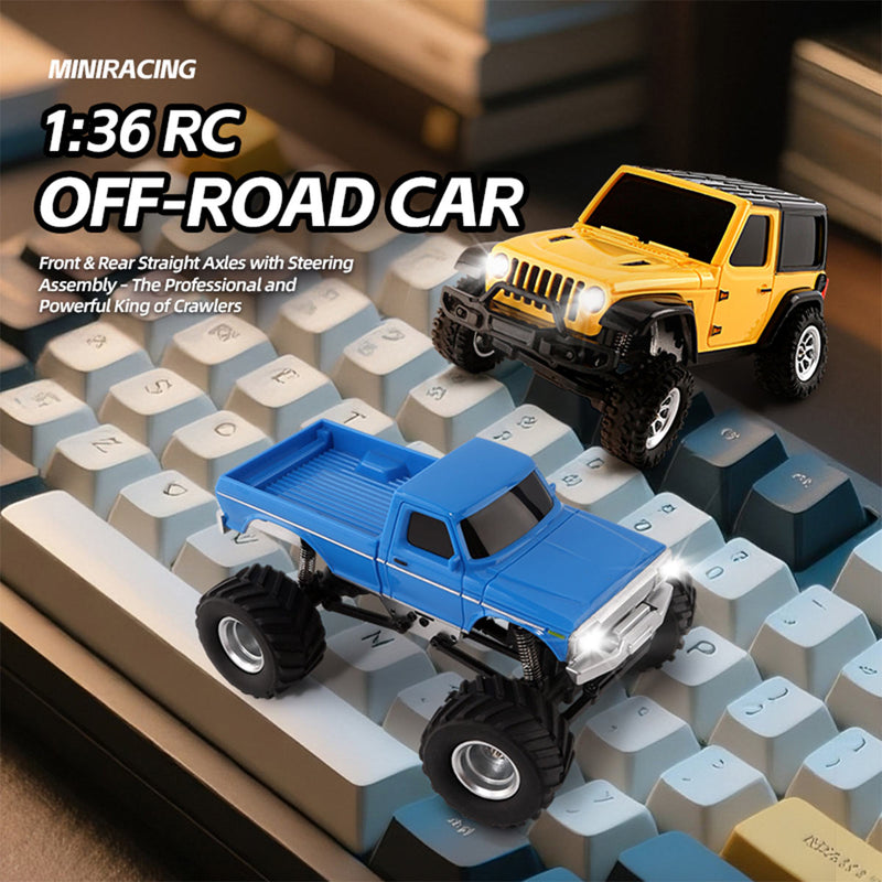 Mini RC Monster Truck F150 2.4G 4WD Full Proportional Desktop Off-Road Bigfoot 4X4 RC Car Crawler Model RTR 1/36 - stirlingkit