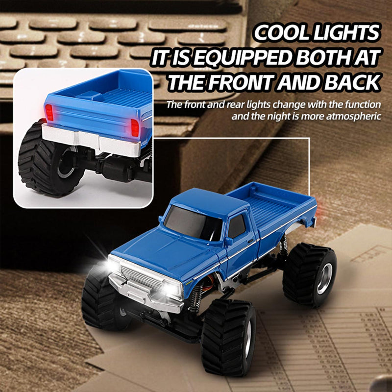 Mini RC Monster Truck F150 2.4G 4WD Full Proportional Desktop Off-Road Bigfoot 4X4 RC Car Crawler Model RTR 1/36 - stirlingkit