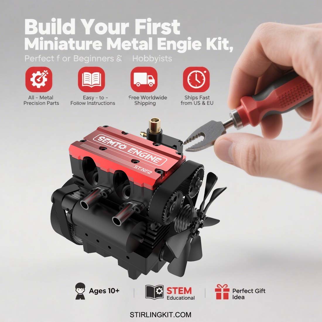 Miniature Metal Engine Model Kits for Beginner - Build Your First ...
