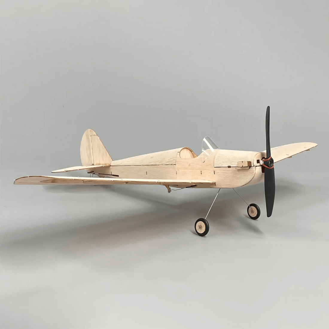MinimumRC RC 4CH Balsa Wood Monoplane Mini Fixed-Wing Aircraft Model - Spacewalker - stirlingkit