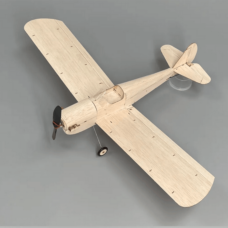 MinimumRC RC 4CH Balsa Wood Monoplane Mini Fixed-Wing Aircraft Model - Spacewalker - stirlingkit