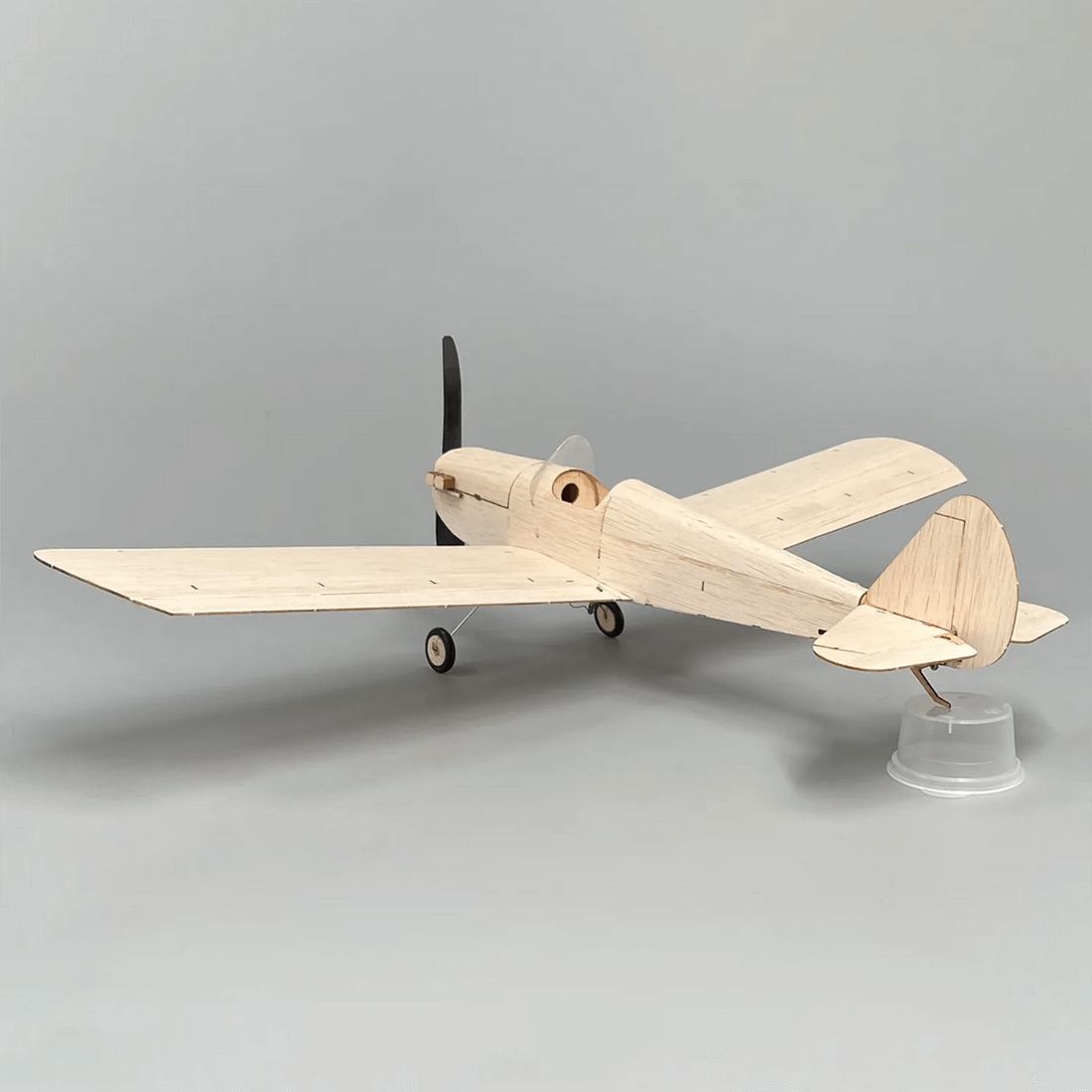 MinimumRC RC 4CH Balsa Wood Monoplane Mini Fixed-Wing Aircraft Model - Spacewalker - stirlingkit