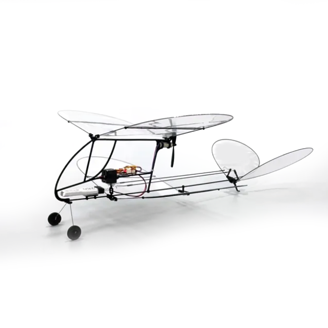 MinimumRC Shrimp V2 Mini Fixed-Wing Aircraft RC 3CH Ultralight Biplane Model Toy - stirlingkit